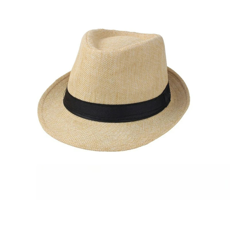 British Linen Jazz Top Hat | Unisex Rolled Brim Sun Hat