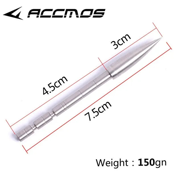 Archery ID3 2 4 5 6 8 0 Stainless Steel Insert Arrowhead Point Tips