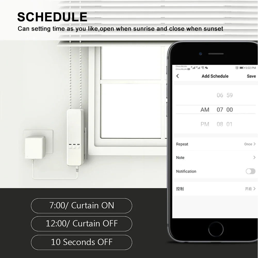 Wifi Smart Roller Blinds Motor,Tuya WiFi Electric Shutter Curtain Motor,Remote Voice Control Work With Alexa/Google Home Peaceful Pleasures Health and Wellness