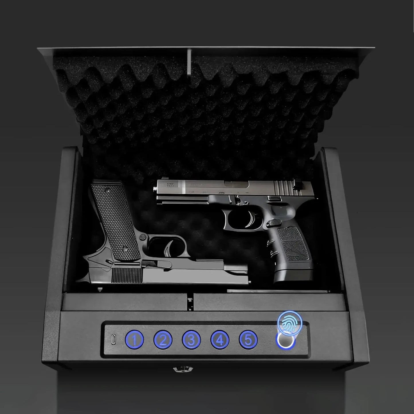 Biometric Gun Safe Box – Fingerprint & Keypad Lock Peaceful Pleasures Health and Wellness