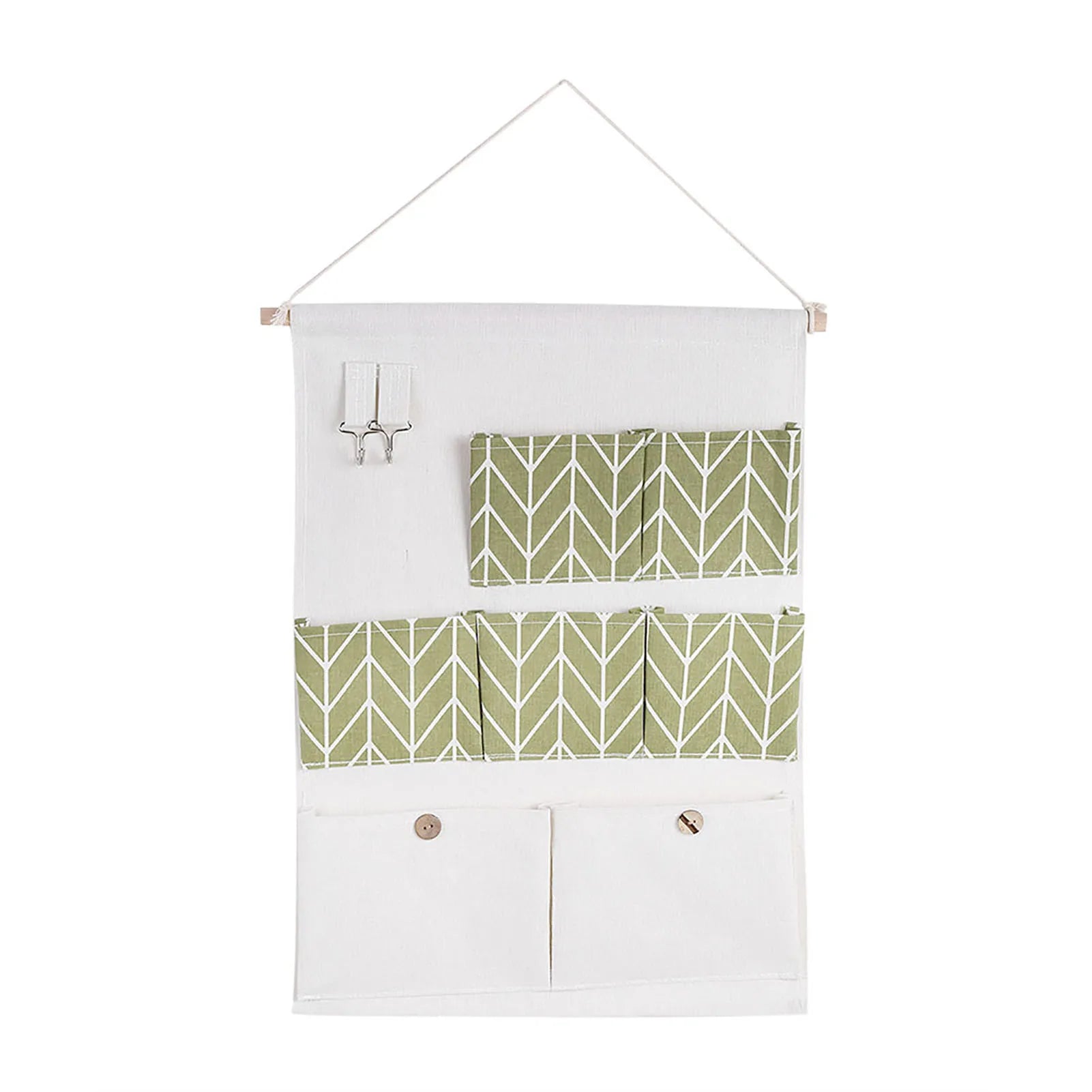 Hanging Storage Bag Hanging Pouch Large Capacity Waterproof Eco-friendly Cotton Linen Bathroom Bedroom for Home Peaceful Pleasures Health and Wellness