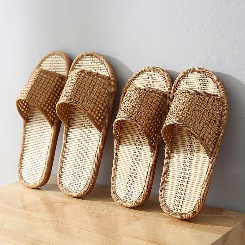 Bamboo Rattan Slippers for Men & Women | Indoor Sandals