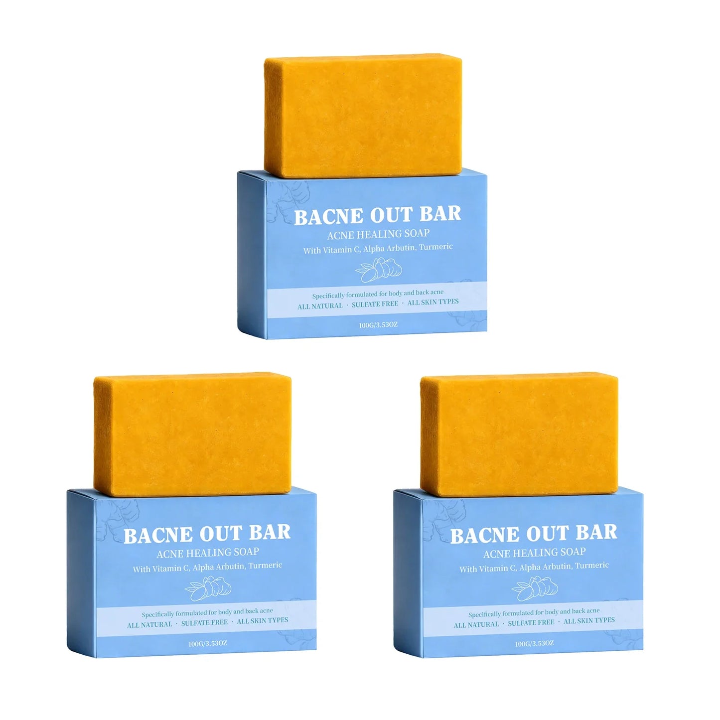 Natural Moisturizing Body Soap Bar – Brightening & Deep Clean 100g