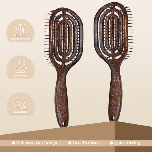 Hollow Detangling Hair Brush – Anti-Static Scalp Massage Comb Hair Detangling Brush Oasis Select