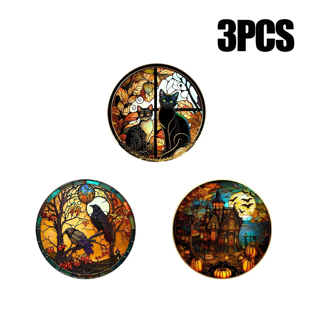 Halloween PVC Static Window Decals – Castle & Cat Clings