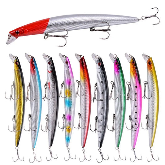 2026 New Minnow Fishing Lure Set, 3/5/8Pcs Random Artificial Bait, 18CM 24G Swimming Crank Wobble Crankbait for Outdoor Fishing Peaceful Pleasures Health and Wellness
