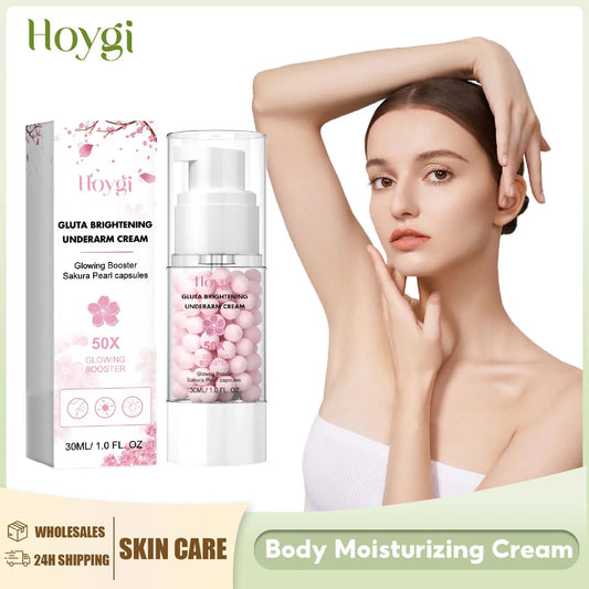 Sakura Moisturizing Cream Improving Dryness Roughness Brighten Skin Tone Fade Dark Spot Nourishing Moisturizing Body Lotion Peaceful Pleasures Health and Wellness