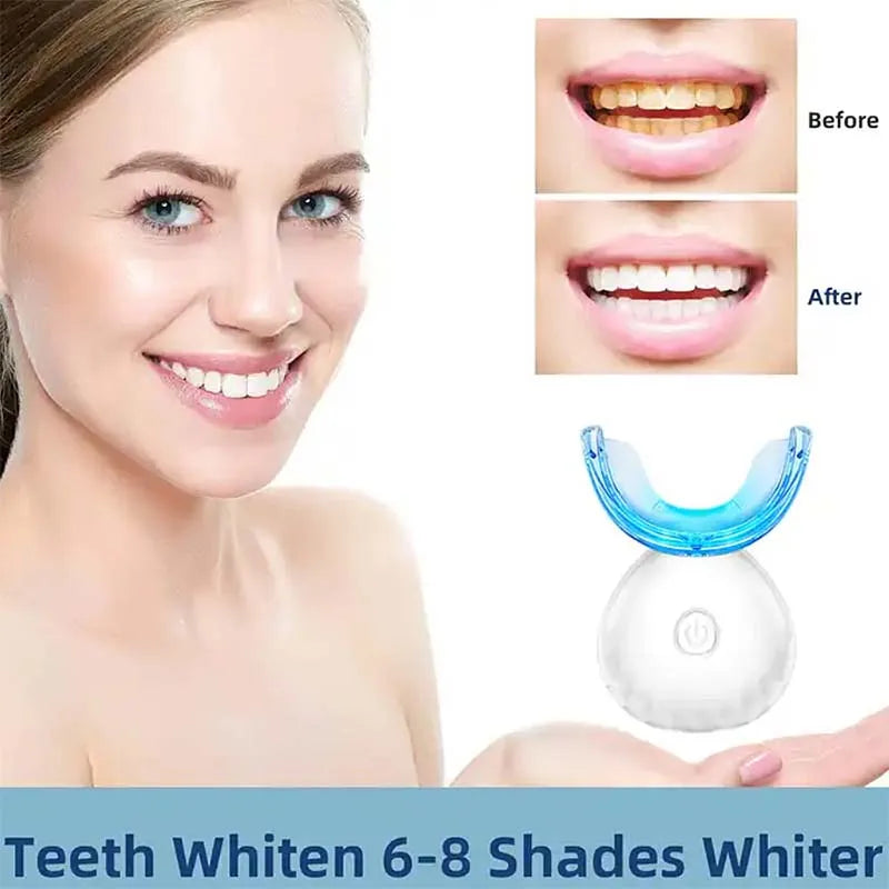 Rechargeable Whitening Kit Dental Instrument Set Teeth Whitening Gel Bleaching System Mouth Trays Peaceful Pleasures Health and Wellness