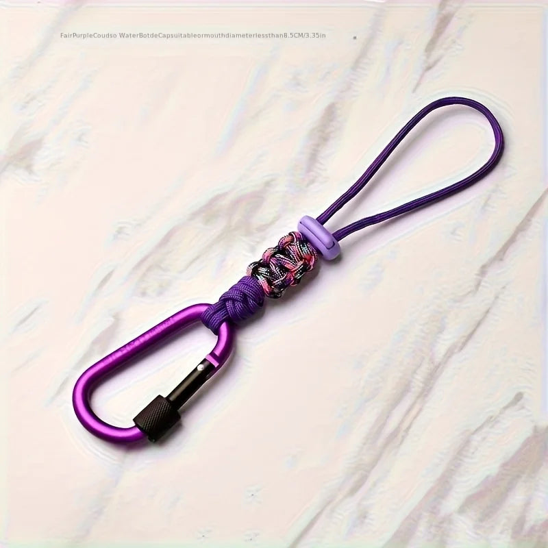Paracord Water Bottle Holder Carabiner Clip | Hiking & Camping