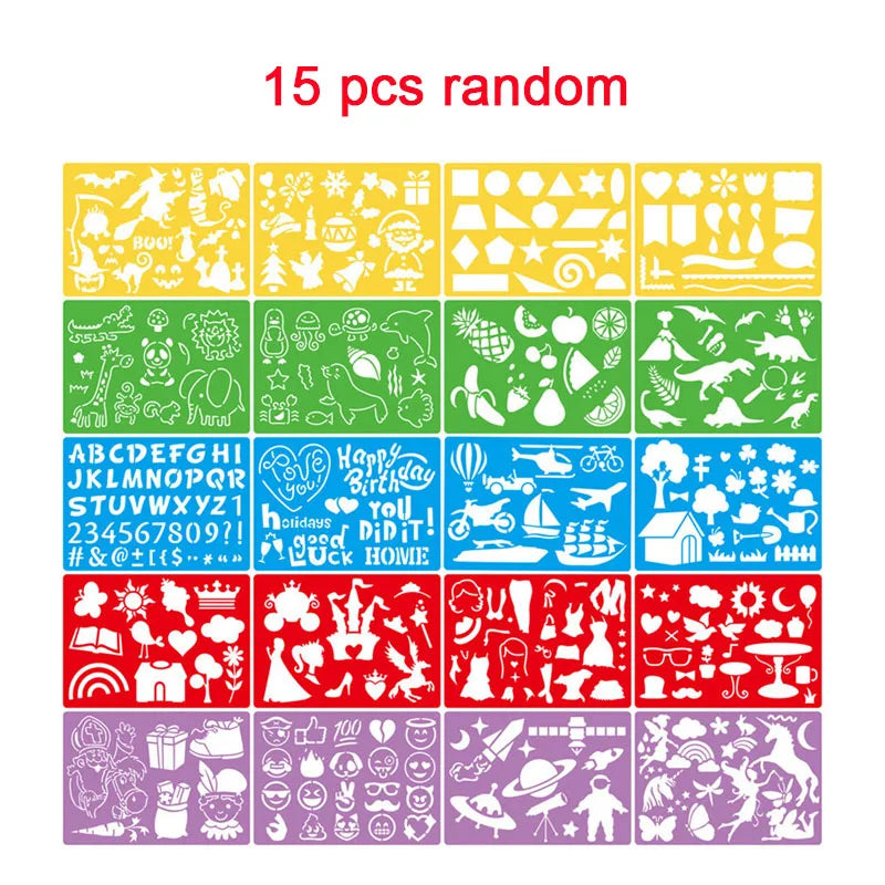 Kids Drawing Stencils 300+ Patterns Templates Plastic Stencil Girls