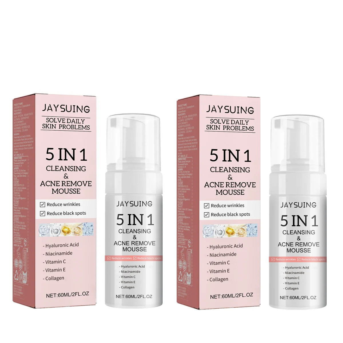 5-in-1 Hyaluronic Acid Foam Facial Cleanser | K-Beauty