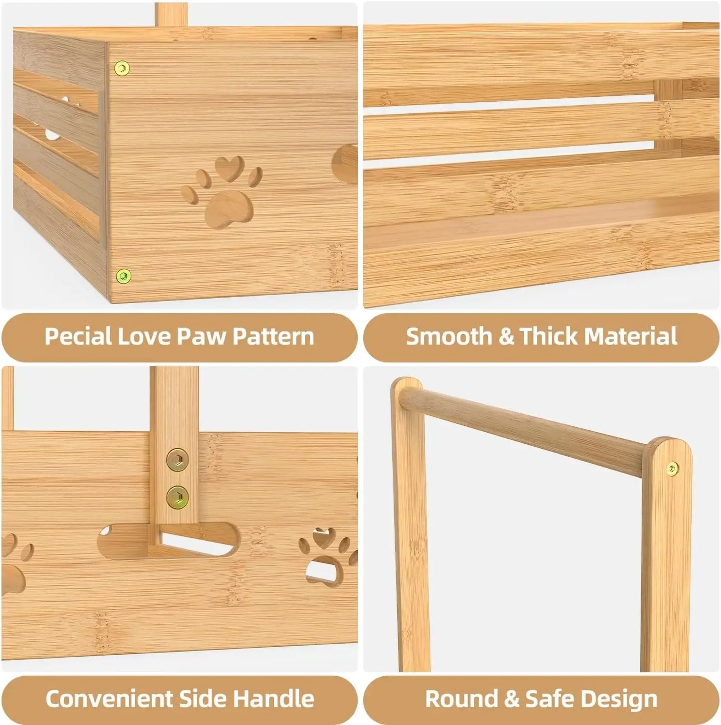 Adjustable Baby & Pet Clothes Rack with Storage Box, Bamboo Nursery Organizer for Toddler Room Peaceful Pleasures Health and Wellness