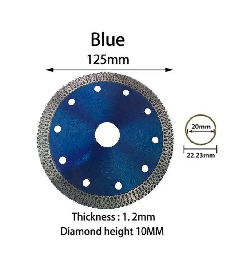 105/115/125MM Turbo Mesh Diamond Saw Blade, Ultra-Thin Cutting Disc for Granite Marble Tile Ceramic Concrete Angle Grinder Wheel Peaceful Pleasures Health and Wellness 125mm