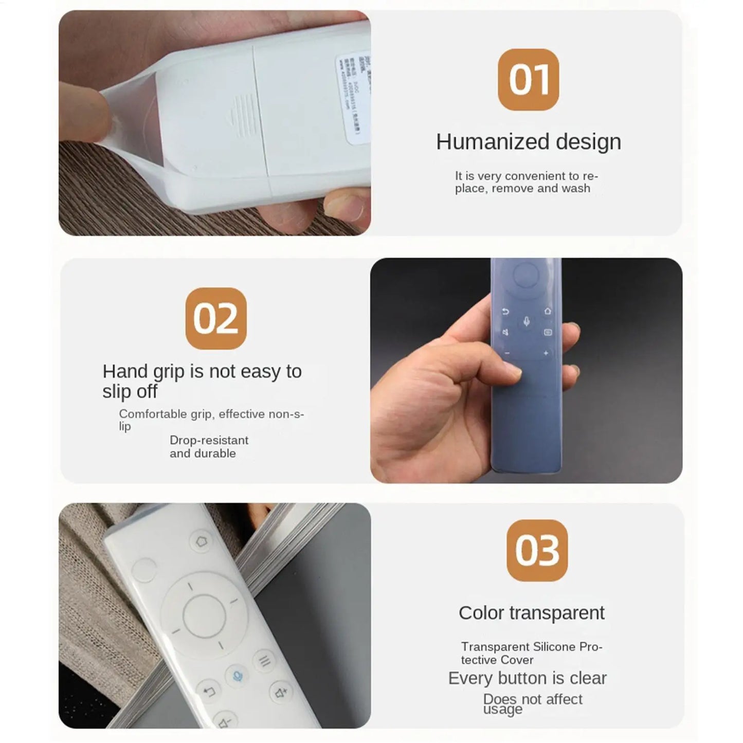 Silicone Remote Cover Transparent Protective Sleeve Universal for TV AC Audio Remote, Home Living Room, Dustproof Anti-Slip ﻿ Peaceful Pleasures Health and Wellness