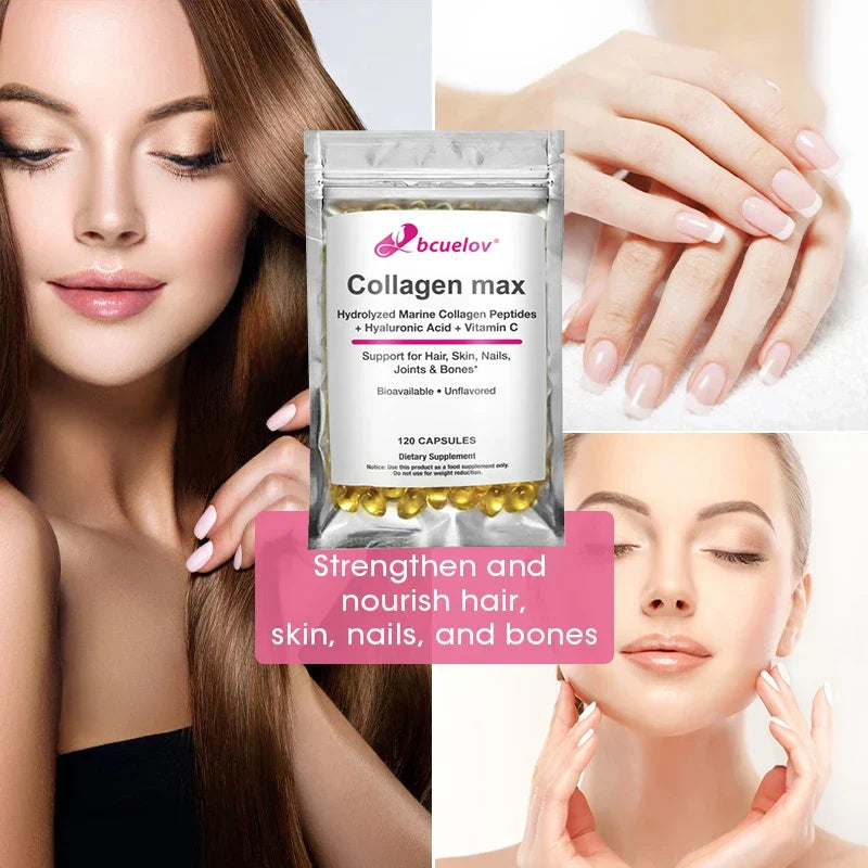 Marine Collagen Peptides with Hyaluronic Acid & Vitamin C – 60ct