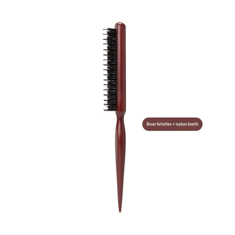 Wooden Handle Hair Comb Hairs Fluffy Three Rows Boar Bristle Combs Hairdressing Back Teasing Brushes Hairdressing Styling Tools Peaceful Pleasures Health and Wellness