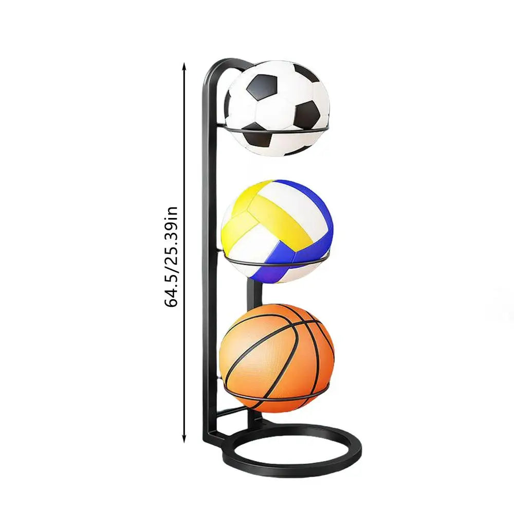 Heavy Duty Steel Multi-Sport Ball Rack Stand – 2/3/4-Tier