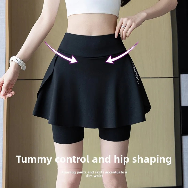 Women's Skort Bike Shorts with Pockets – Yoga & Running