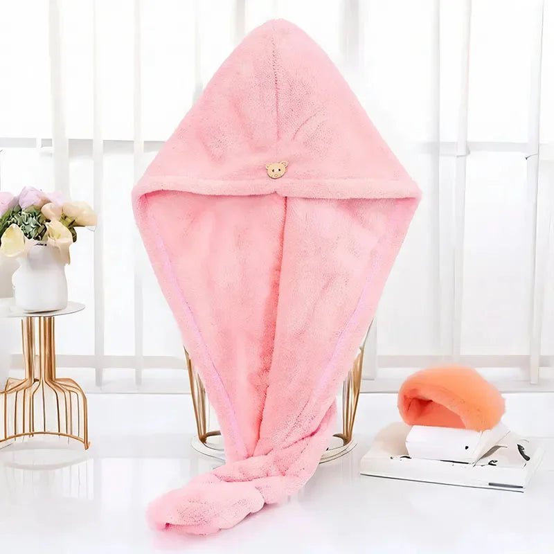 Microfiber Hair Drying Cap – Super Absorbent Quick-Dry Towel Hat