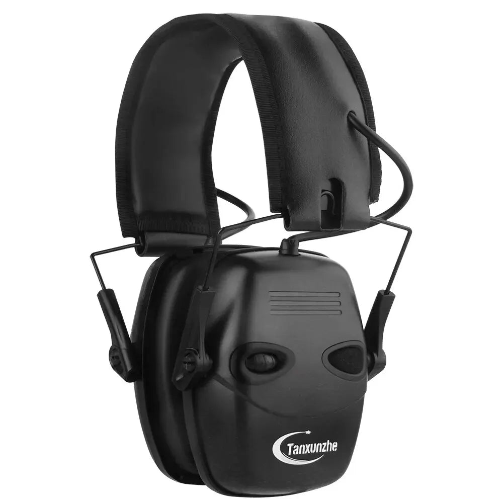 Tactical Electronic Shooting Earmuff Case Anti-noise Headphone Sound Amplification Hearing Protection Headset Foldable Earmuffs Peaceful Pleasures Health and Wellness black