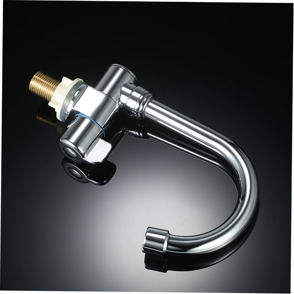 Rotating RV Faucet | Brass Chrome Deck/Wall Mount Camper Tap
