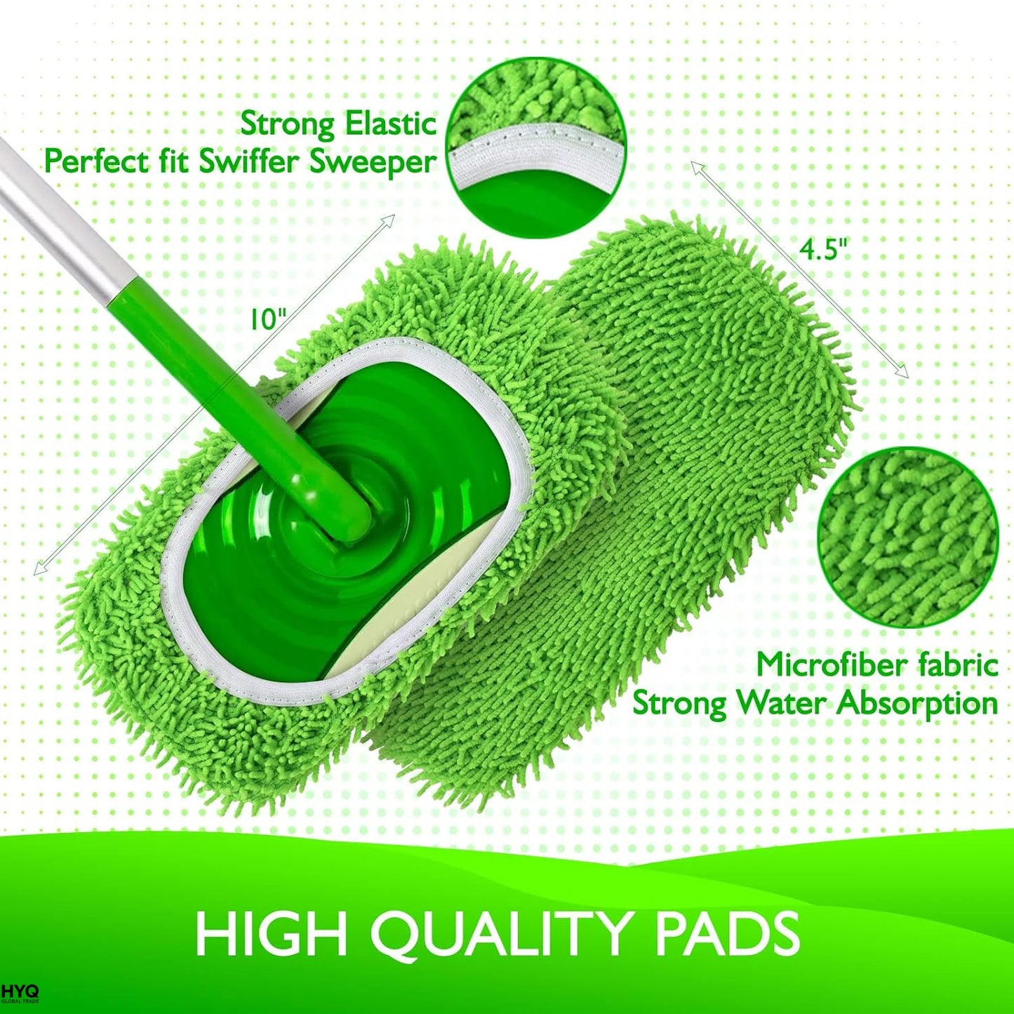 2 Tampons Vadrouille Microfibre R Utilisables Compatibles Swiffer