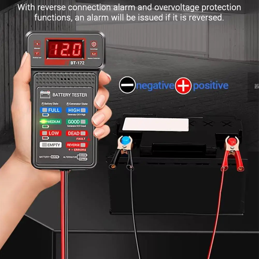 Multi-function 12V Battery Tester for Auto Maintenance Peaceful Pleasures Health and Wellness