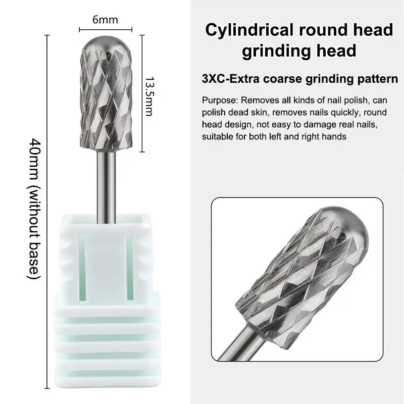 1PCS Tungsten Steel Nail Drill Bit Rotate Burr Milling Nail Cutter Bits Electric Drill Machine For Manicure Pedicure Accessorie Peaceful Pleasures Health and Wellness 3XC