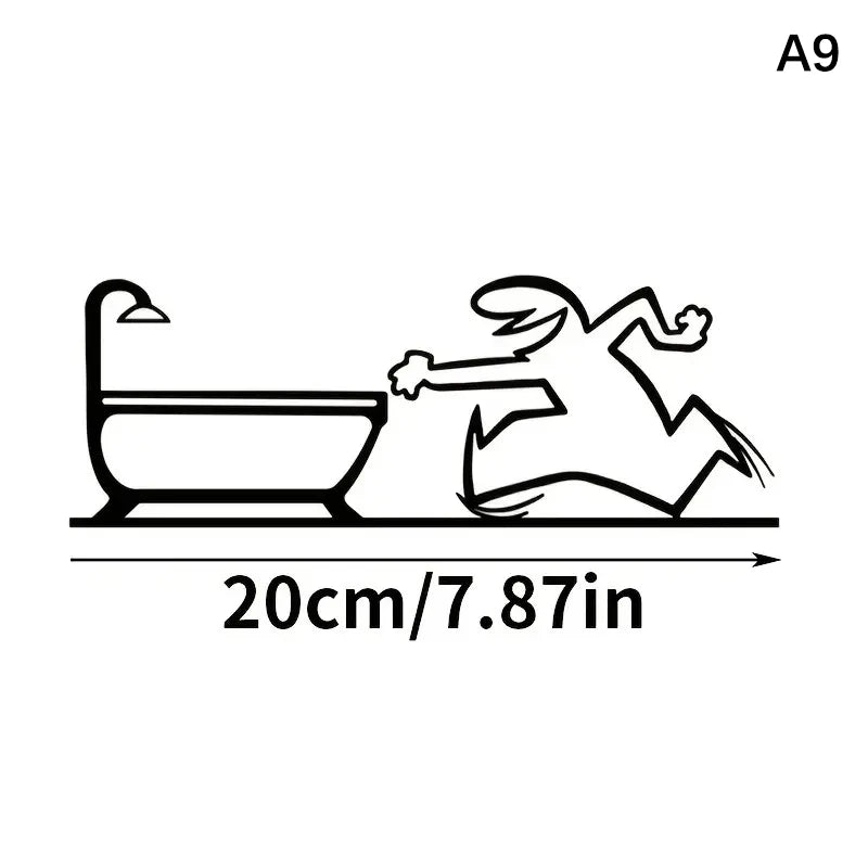 La Linea Line Art Wall Sticker Minimalist Self-Adhesive Waterproof Decal For Walls, Doors, Glass, Cars Home And Car Decoration Peaceful Pleasures Health and Wellness A9