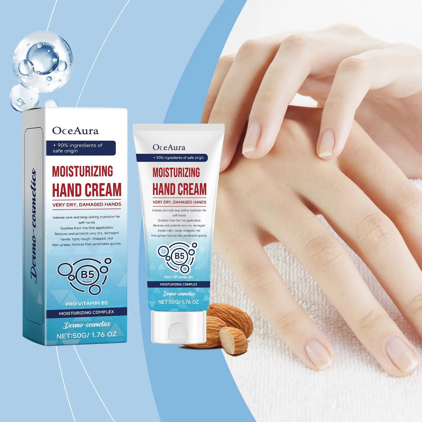 OceAura Vitamin E Hand Cream – Moisturizing & Brightening 50g