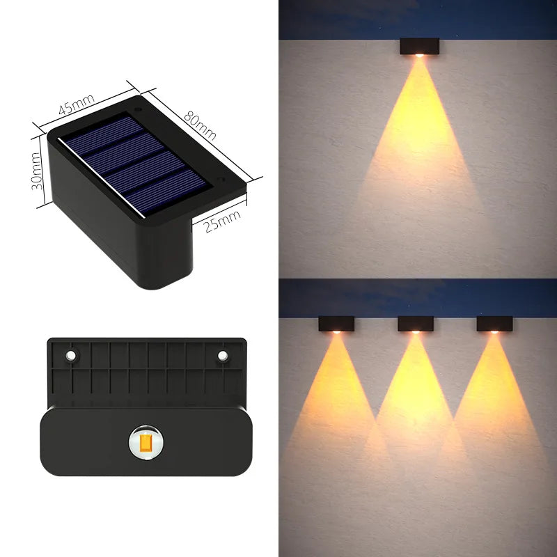 Solar Outdoor Wall Lantern – Decorative Garden Fence Light