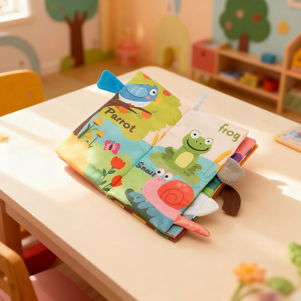 Baby Crinkle Cloth Book | 3D Animal Sensory Toy for Infants