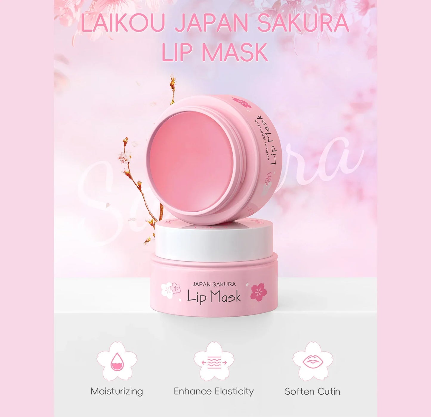 LAIKOU Sakura Overnight Lip Mask 8g – Hydrate & Repair Lips
