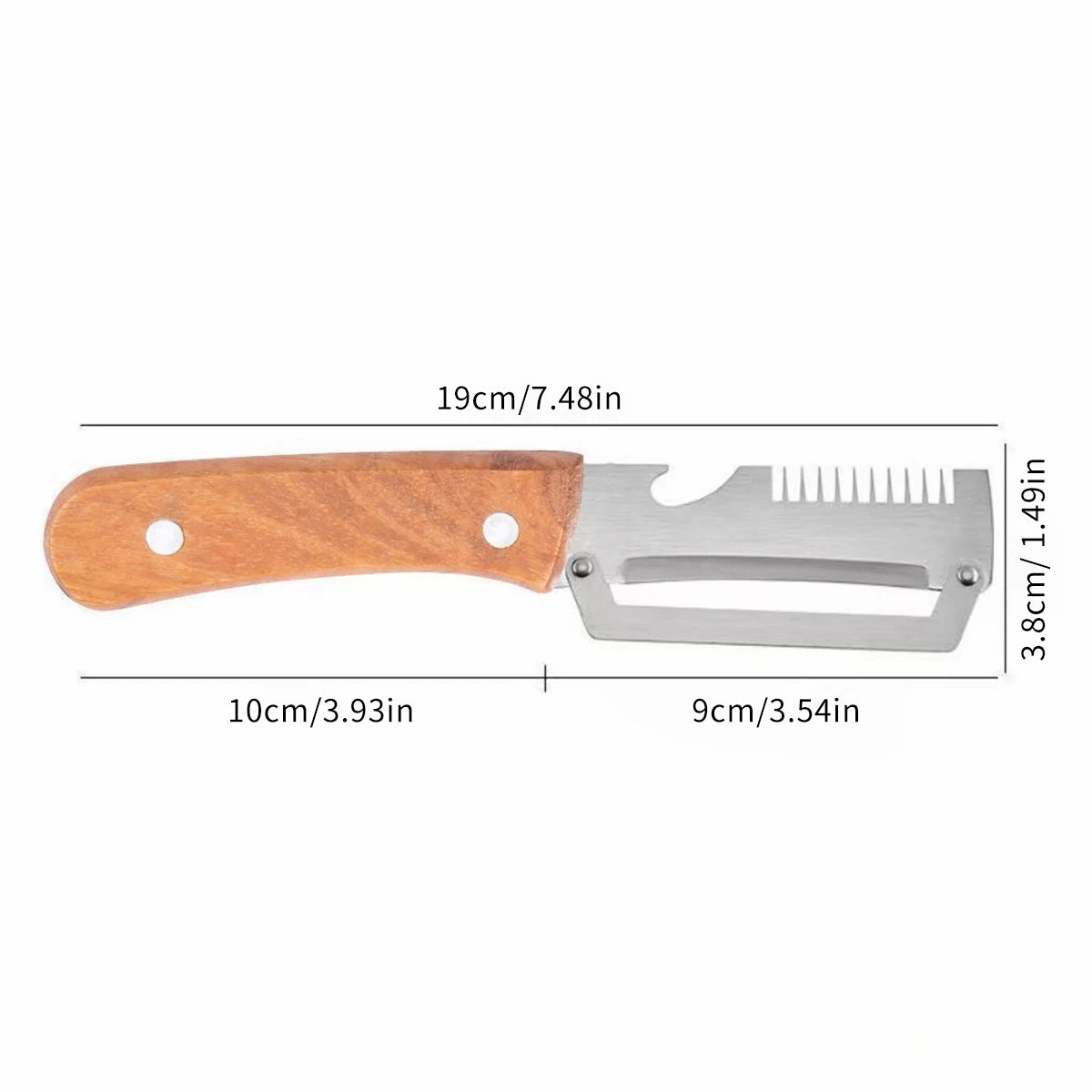 Stainless Steel Peeler with Wooden Handle – Multi-Function Fruit & Vegetable Peeling Tool Peaceful Pleasures Health and Wellness