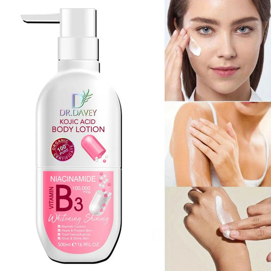 DR.DAVEY Kojic Acid Body Lotion 500ml – Brighten & Moisturize Body Brightening Lotion Oasis Select