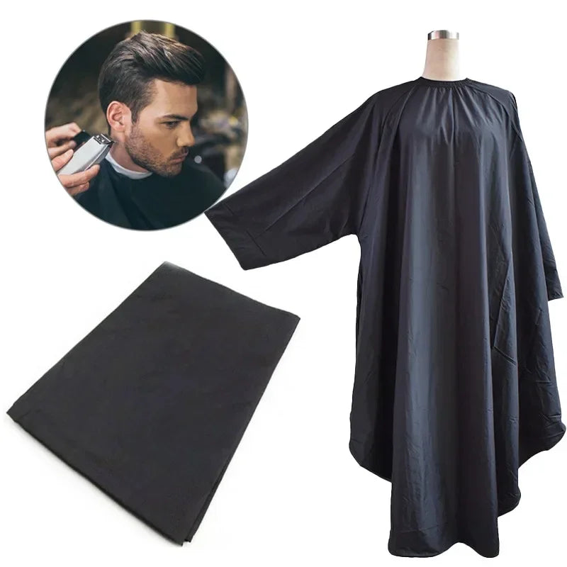 Barbershop Sleeved Apron Barber Haircut Cloth Hair Cut Cape Hairdress Gown Hairdressing Coat Barbershop Salon Accessory Peaceful Pleasures Health and Wellness
