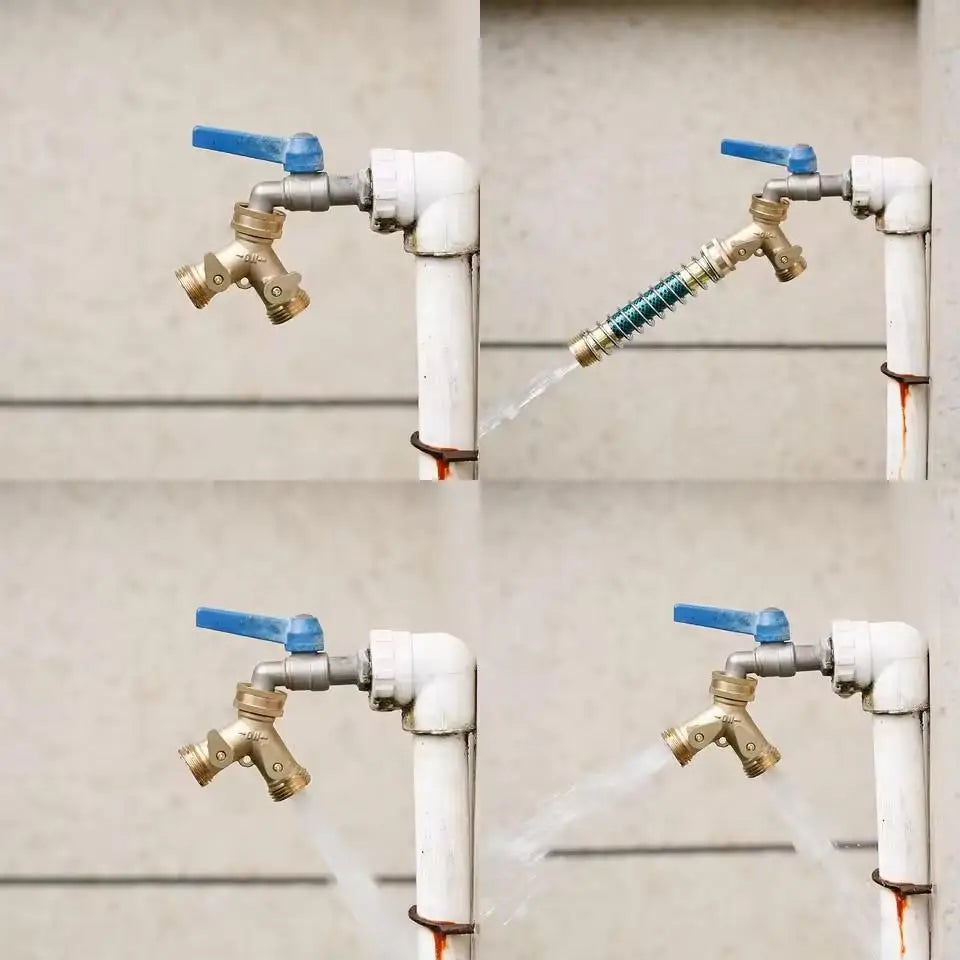 3/4" 2-Way Garden Hose Splitter with Dual Shut-Off Valves