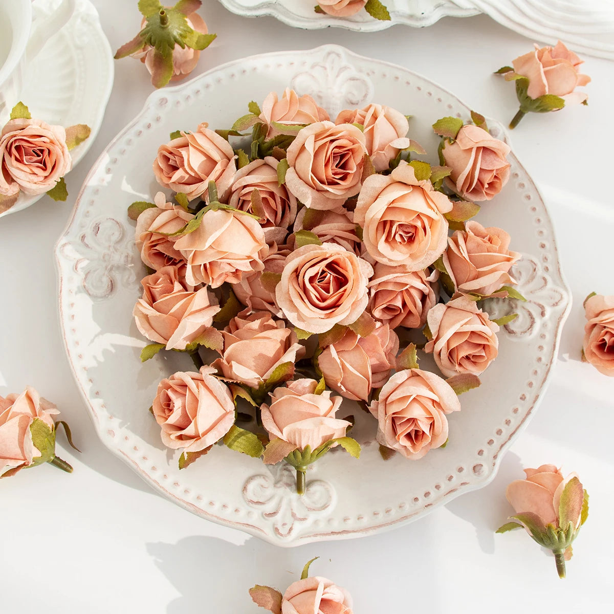 Artificial Silk Rose Flower Heads – Wedding & Party Décor