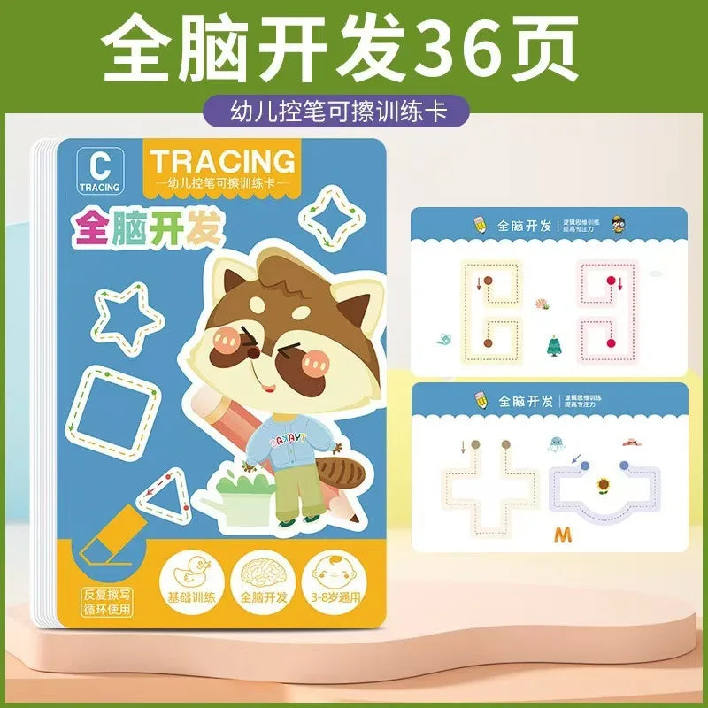 Toddler Pen Control Training Workbook Baby Magical Tracing Practice