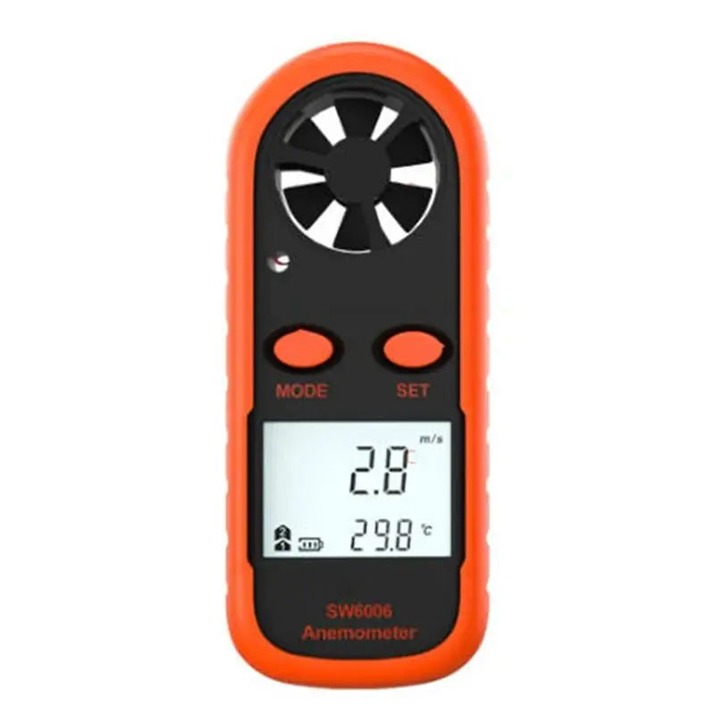 A36T-Anemometer Handheld, Light Weight Digital Wind Speed Meter Vane Anemometer Wind Power Temperature Humidity Measurement Peaceful Pleasures Health and Wellness As Shown