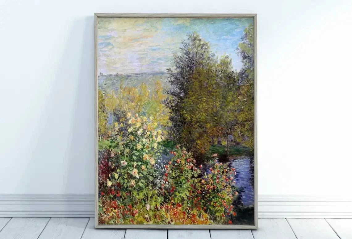 Modern Abstract Landscape Wall Art Famous Monet Canvas Painting Nordic Poster Print Picture for Living Room Home Decorative Gift Peaceful Pleasures Health and Wellness
