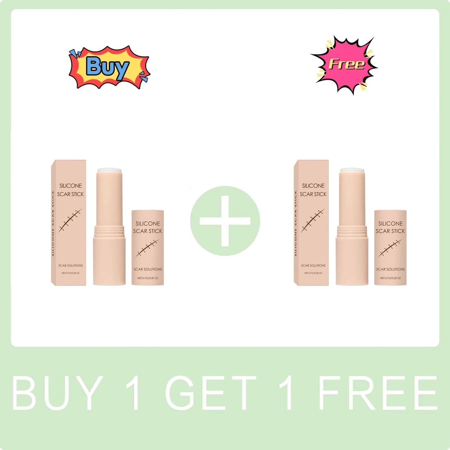 Silicone Scar Stick for Face and Body Lightening Scars Reduce Redness Smoothing Moisturizing Skin Improve Dryness Skin Care 5.7g Peaceful Pleasures Health and Wellness Buy 1 Get 1 Free