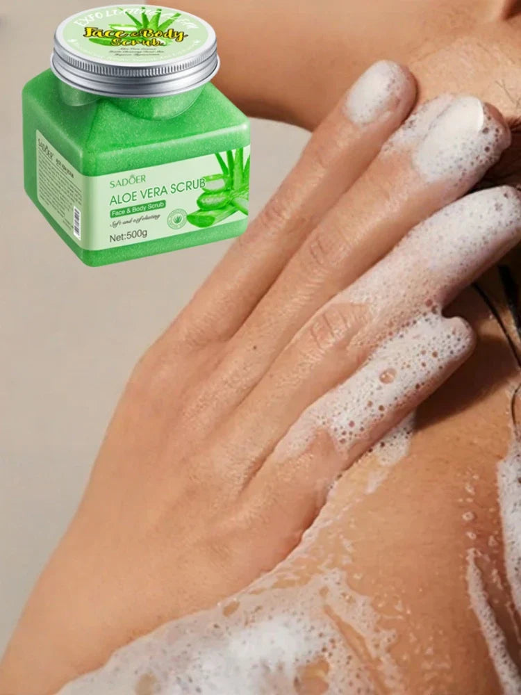 SADOER 500g Aloe Vera Exfoliating & Purifying Body Scrub