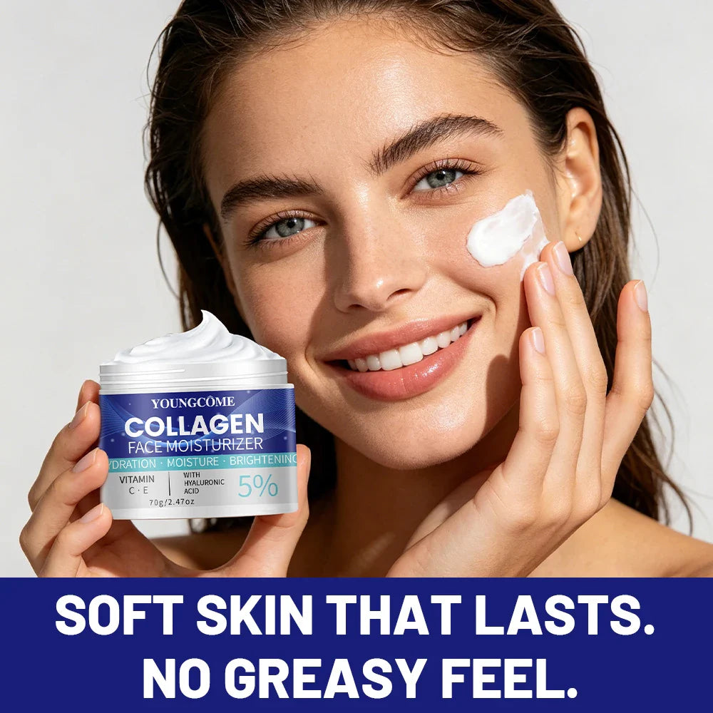YOUNGCOME Collagen Moisturizer – Vitamin C, E & Hyaluronic Acid