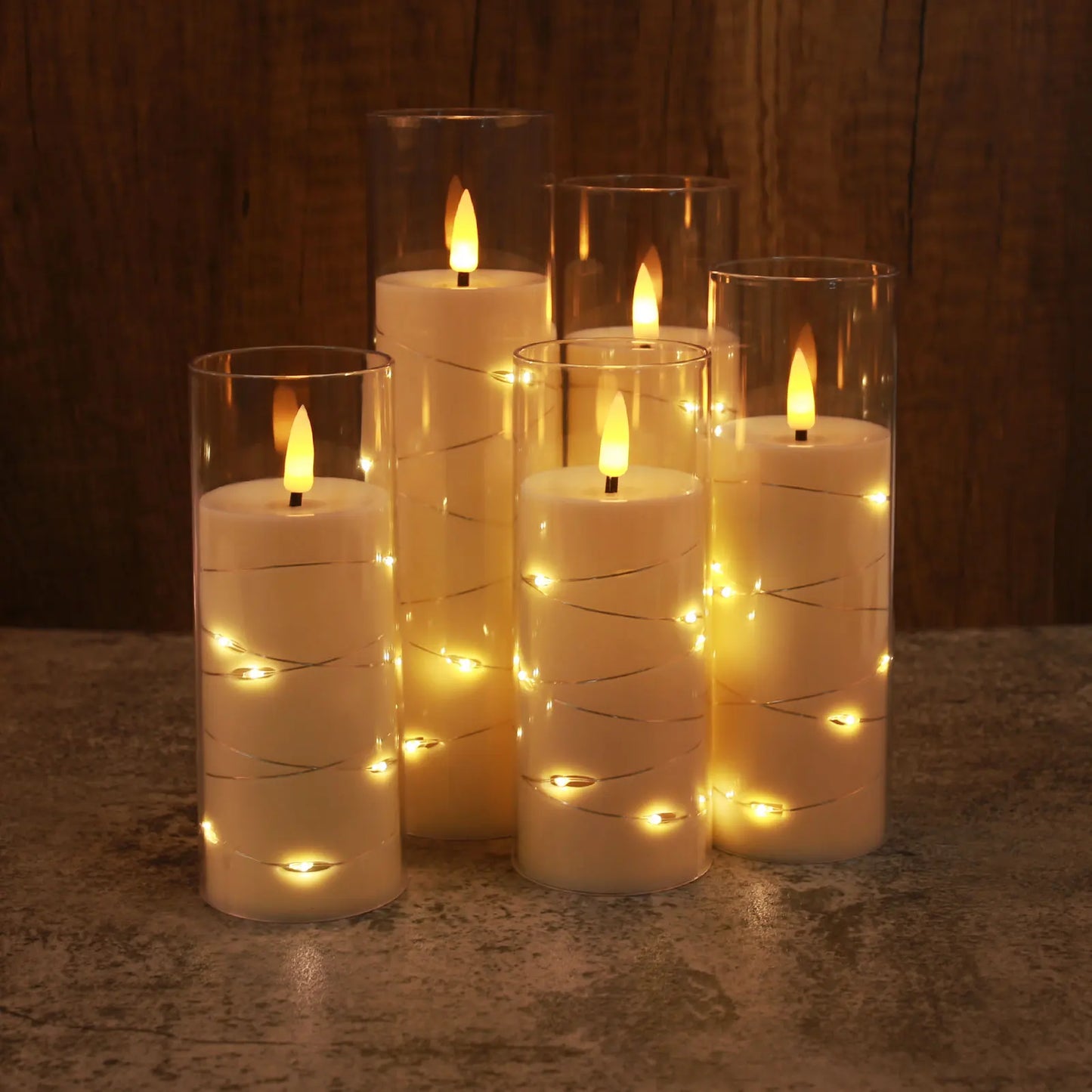 Flickering Flameless LED Pillar Candle Lights with Remote & Embedded Star String for Wishing Wedding Christmas Party Home Decor Peaceful Pleasures Health and Wellness