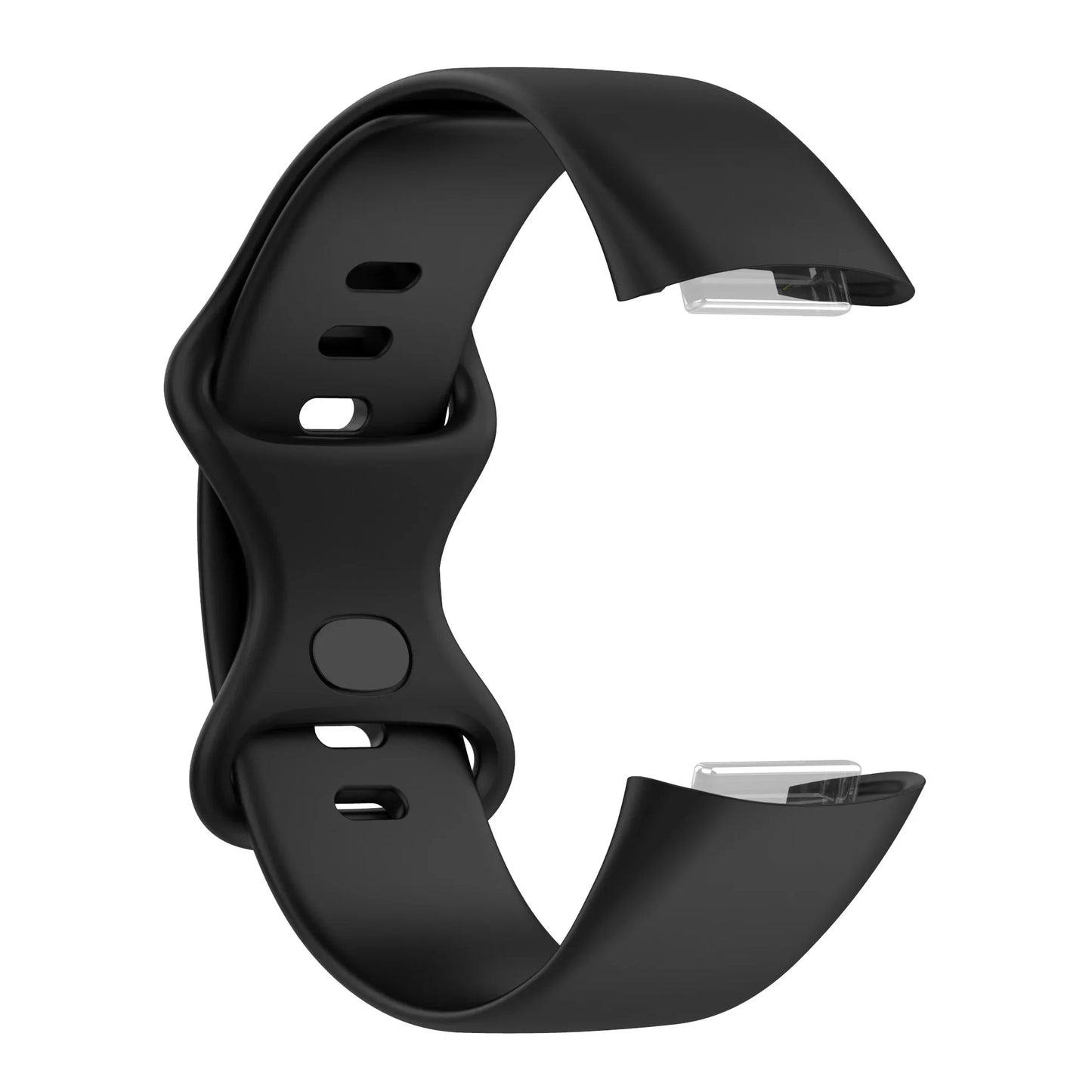 Silicone Sport Band for Fitbit Charge 5 & 6 Replacement Strap Peaceful Pleasures Health and Wellness black