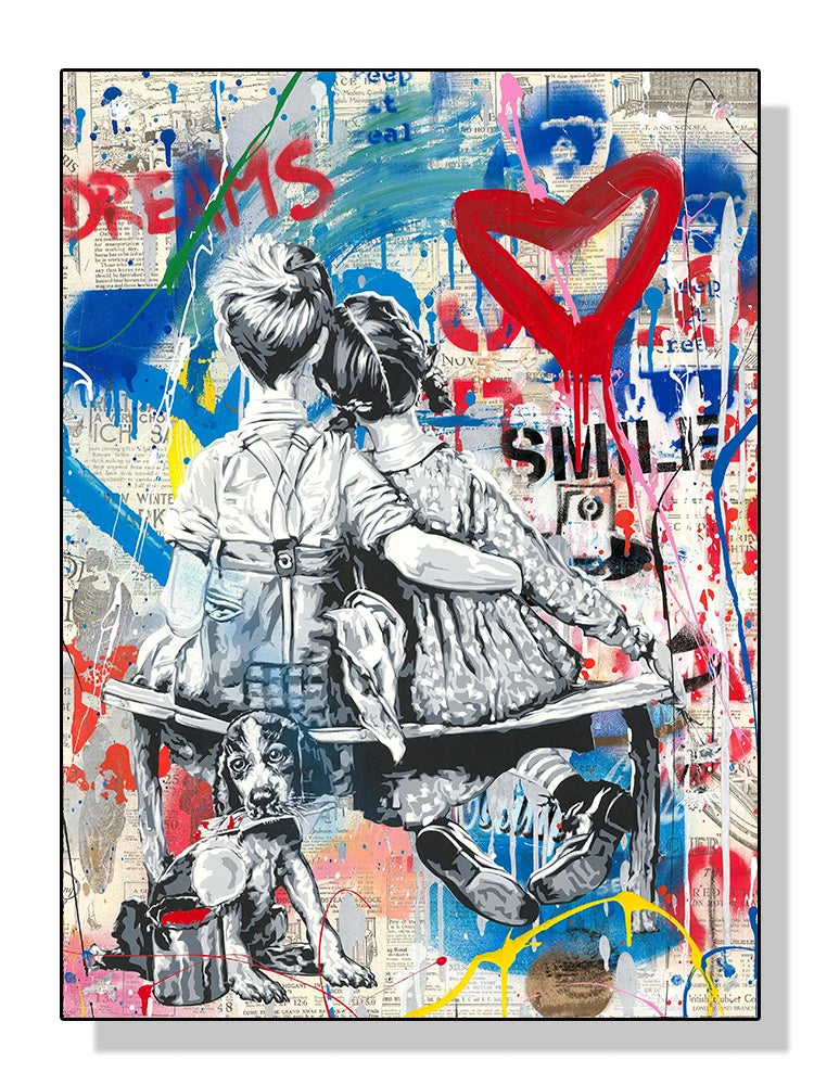 Banksy Graffiti Pop Art Canvas Wall Print | Street Art Poster