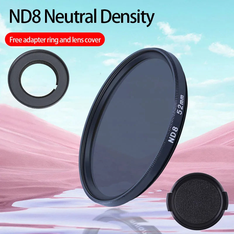 52mm ND & CPL Filters Set For DJI Osmo Action6 Neutral Density Camera Lens ND Filter And Filter Adapter Ring Peaceful Pleasures Health and Wellness Red
