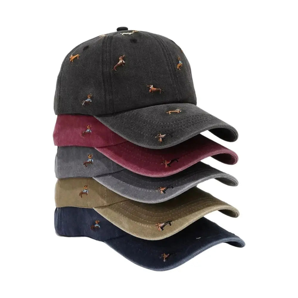 Embroidered Puppy Baseball Cap – UV Sun Hat | One Size