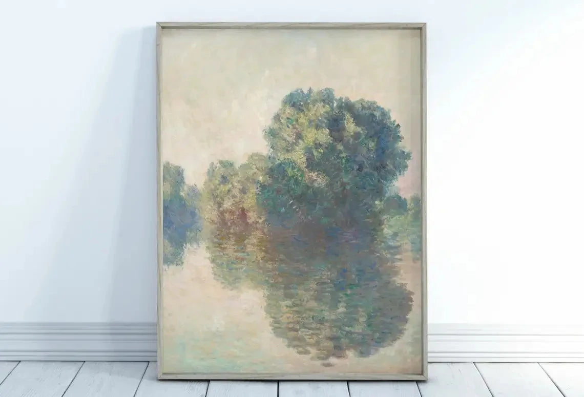 Modern Abstract Landscape Wall Art Famous Monet Canvas Painting Nordic Poster Print Picture for Living Room Home Decorative Gift Peaceful Pleasures Health and Wellness